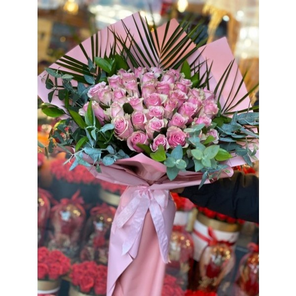 Pink Rose Buket 41 Adet